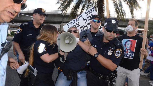 הפגנת הירוקים בחיפה השבוע. עליית מדרגה בפיזור הפגנות